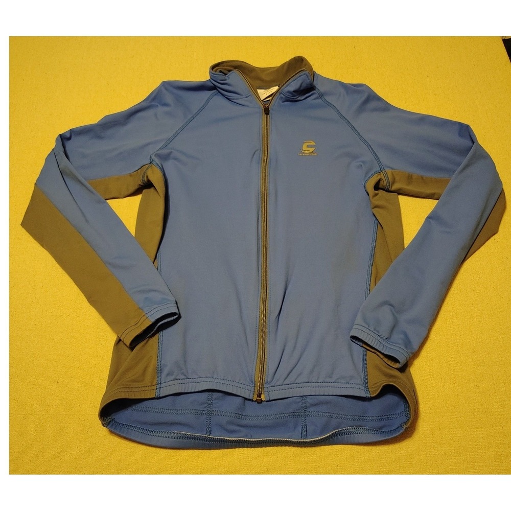 Cannondale Mens Cycling Jersey Jacket Blue Green Full Zip Long Sleeve XL 23